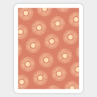 Sun Burst Pattern - Dust Pink Sticker